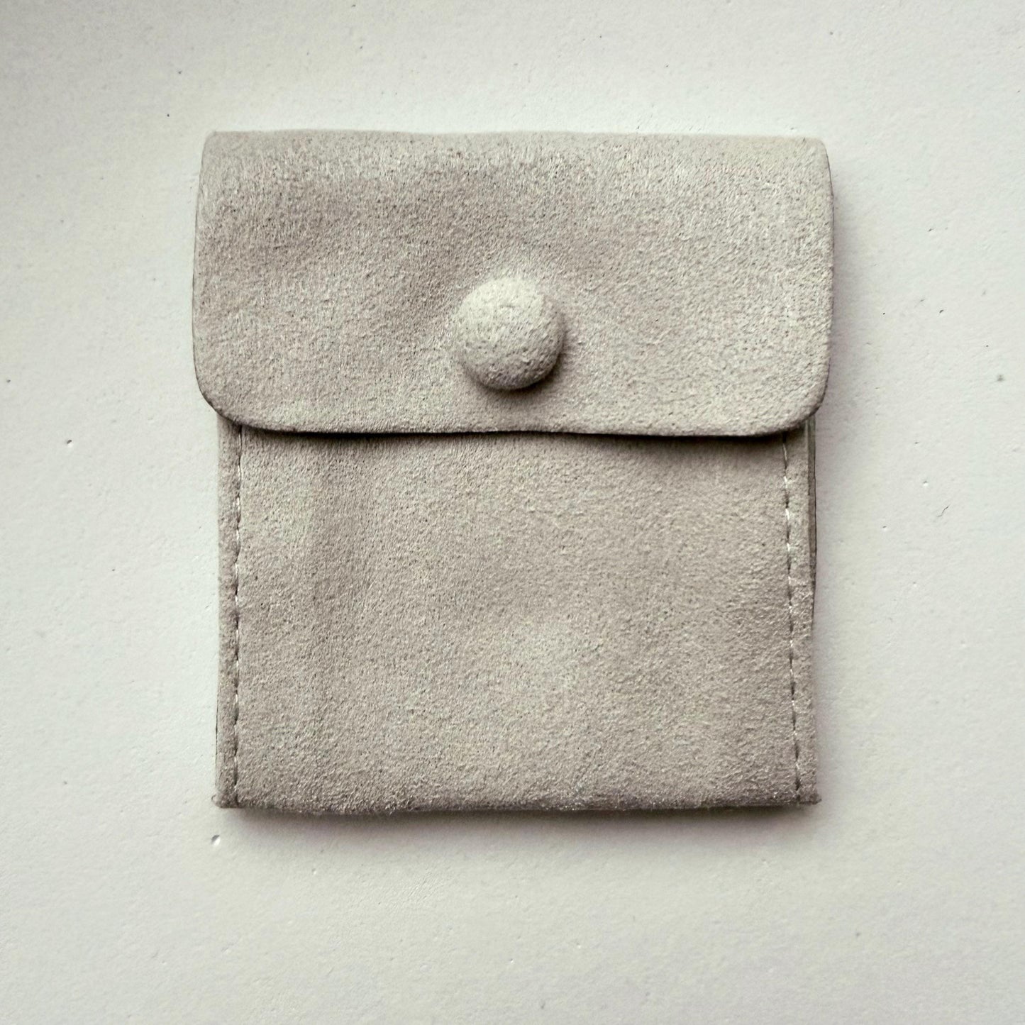 Faux Suede Jewelry Pouch with Divider | Small Envelope Gift Bag (6cm)