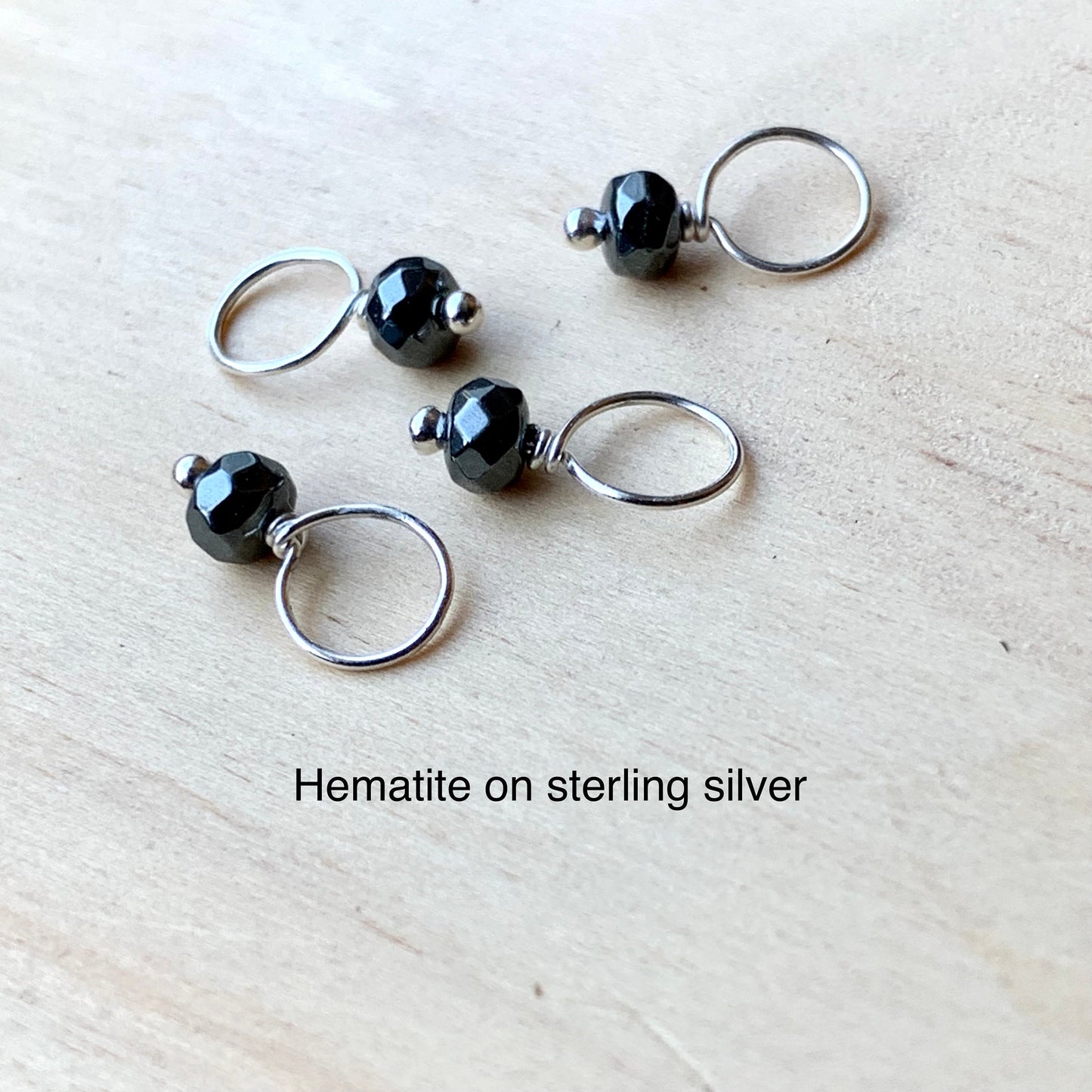 Petite Gemstone Charms in Sterling Silver