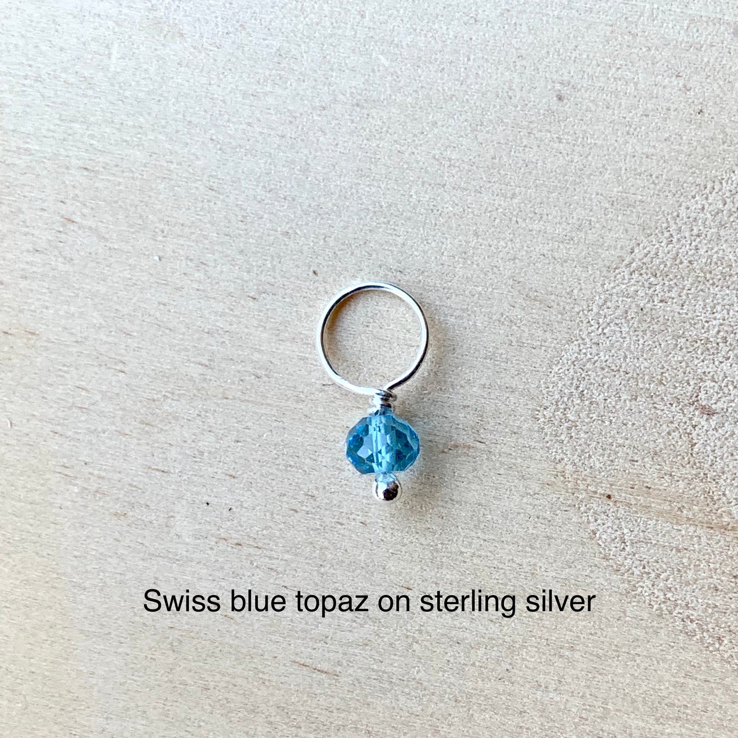 Petite Gemstone Charms in Sterling Silver