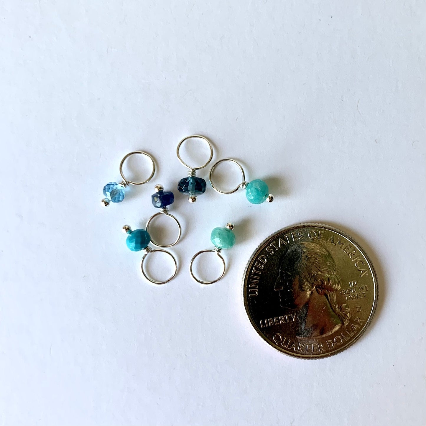 Petite Gemstone Charms in Sterling Silver