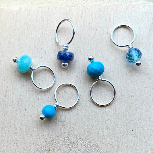 Petite Gemstone Charms in Sterling Silver