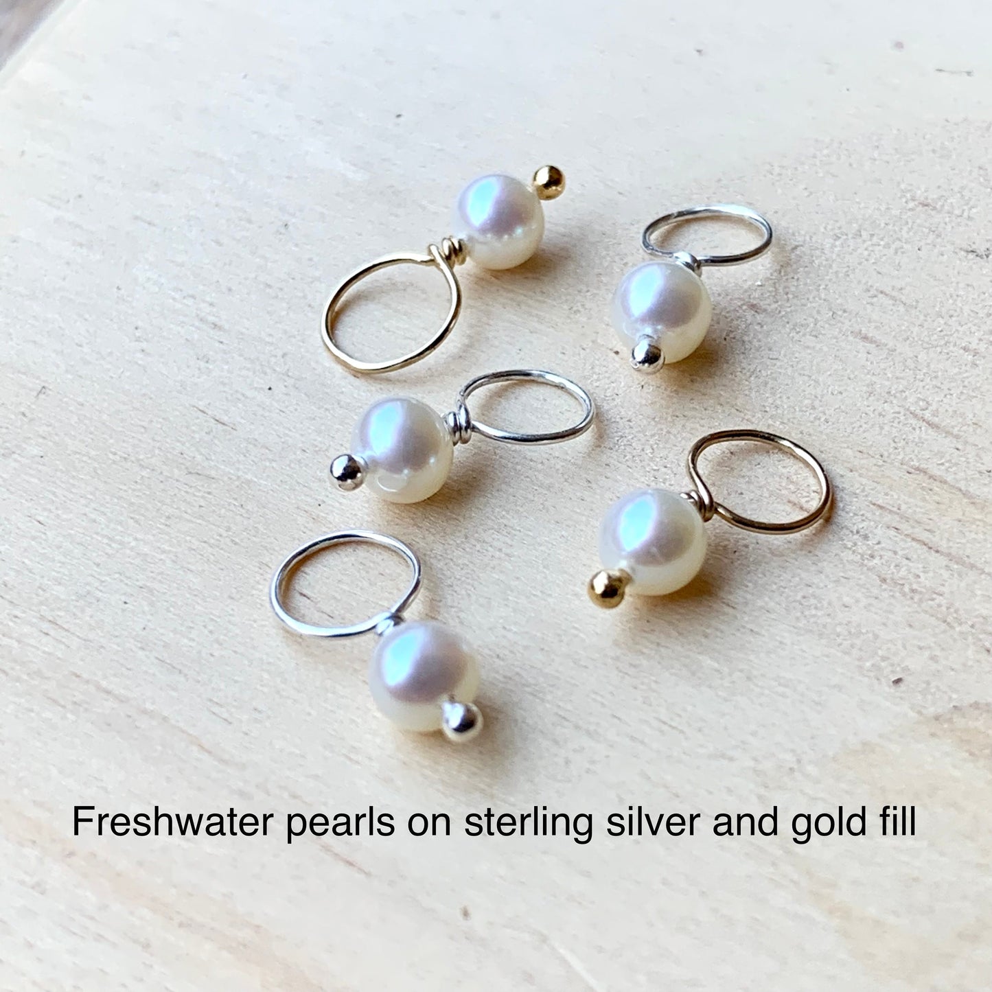 Petite Gemstone Charms in Sterling Silver