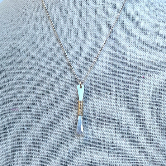 Hand-Forged Mixed Metal Silhouette Pendant Necklace